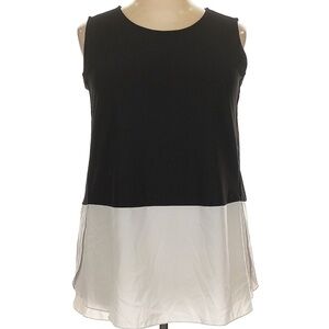 Alfani Black and White Sleeveless Blouse